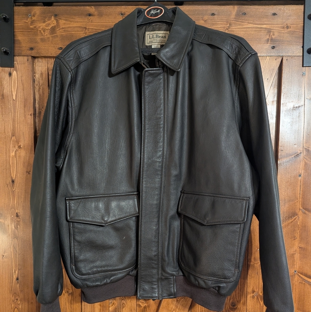 L.L. Bean Men's Black Leather Jacket